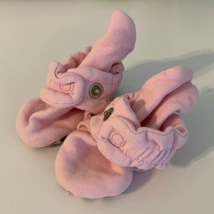 Zutano, Organic Cotton Gripper Baby Bootie, Pink, Size 3 Months